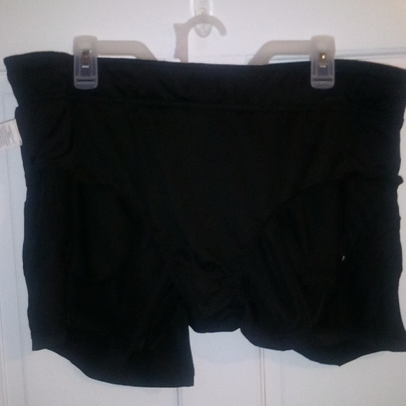 Real Running Shorts with built in liner /panty Size XL (16-18) Solid BLACK - Picture 5 of 9